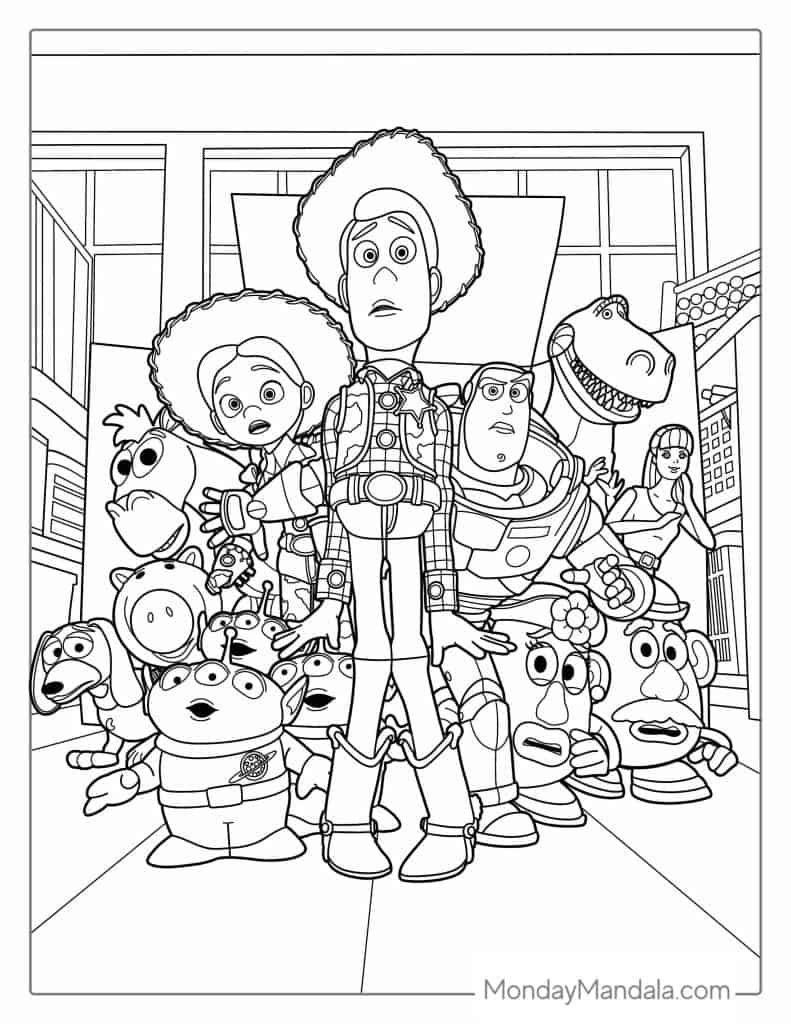 34 Toy Story Coloring Pages (Free Pdf Printables) with Toy Story Free Printables