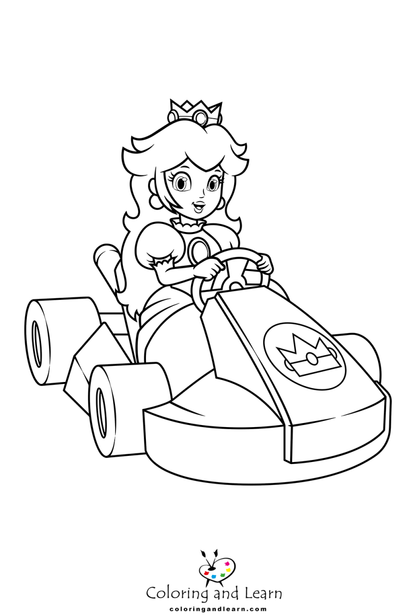 35 Princess Peach Coloring Pages For Mario Enthusiasts - Parade with Princess Peach Coloring Page Free Printable