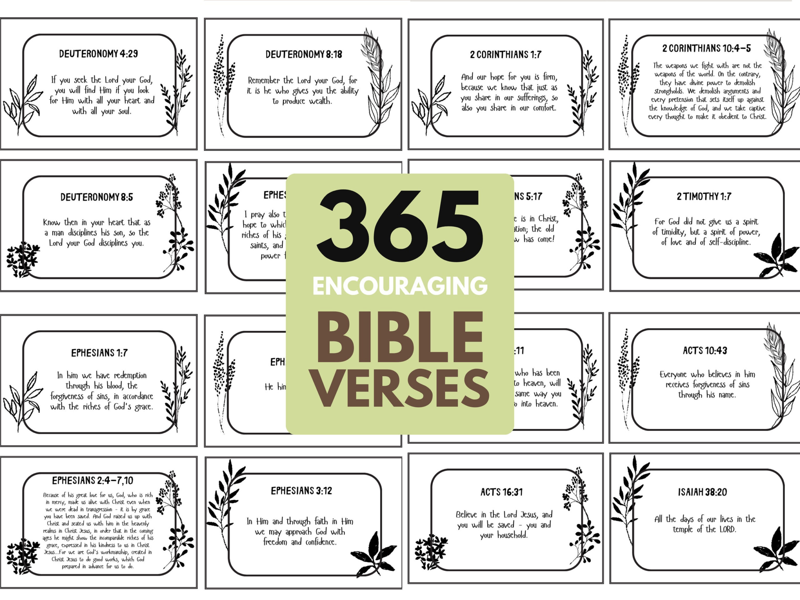 365 Printable Bible Verses For Daily Inspiration, Bible Verse with 365 Bible Verses Free Printable