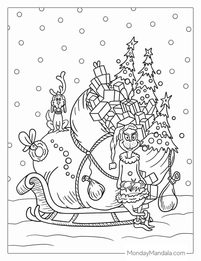 38 Grinch Coloring Pages (Free Pdf Printables) regarding Free Grinch Coloring Pages Printable