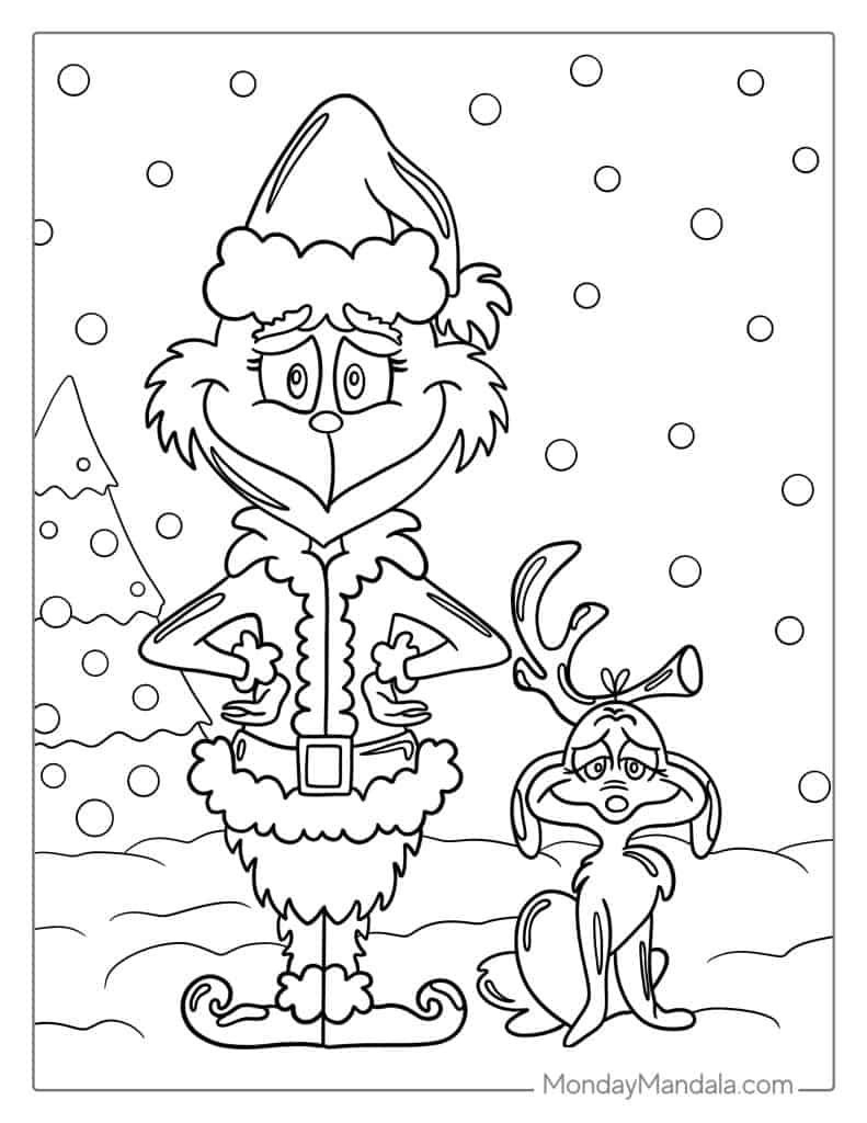 38 Grinch Coloring Pages (Free Pdf Printables) with regard to Free Grinch Coloring Pages Printable