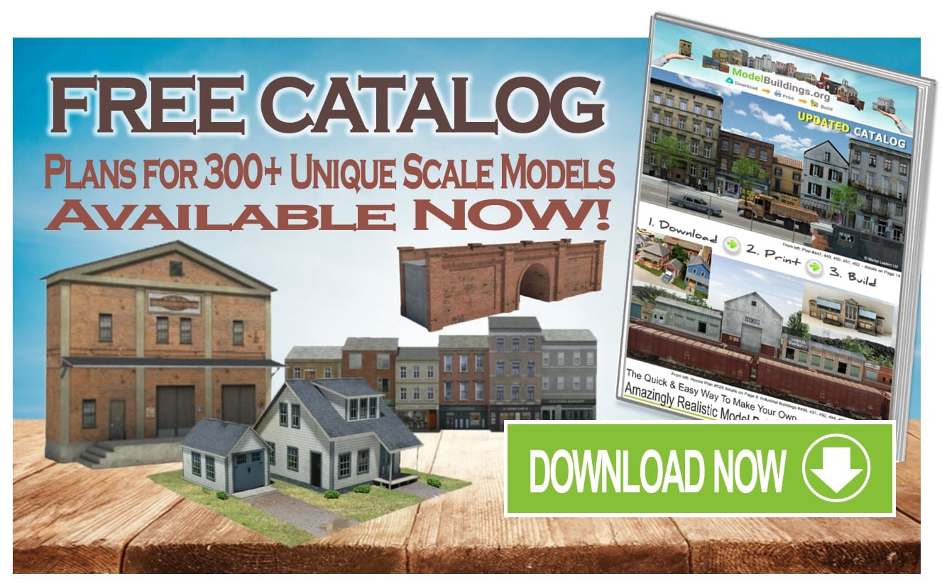 3D Structure For Model Railroad Layouts – Custom Designs with Ho Scale Buildings Free Printable Plans