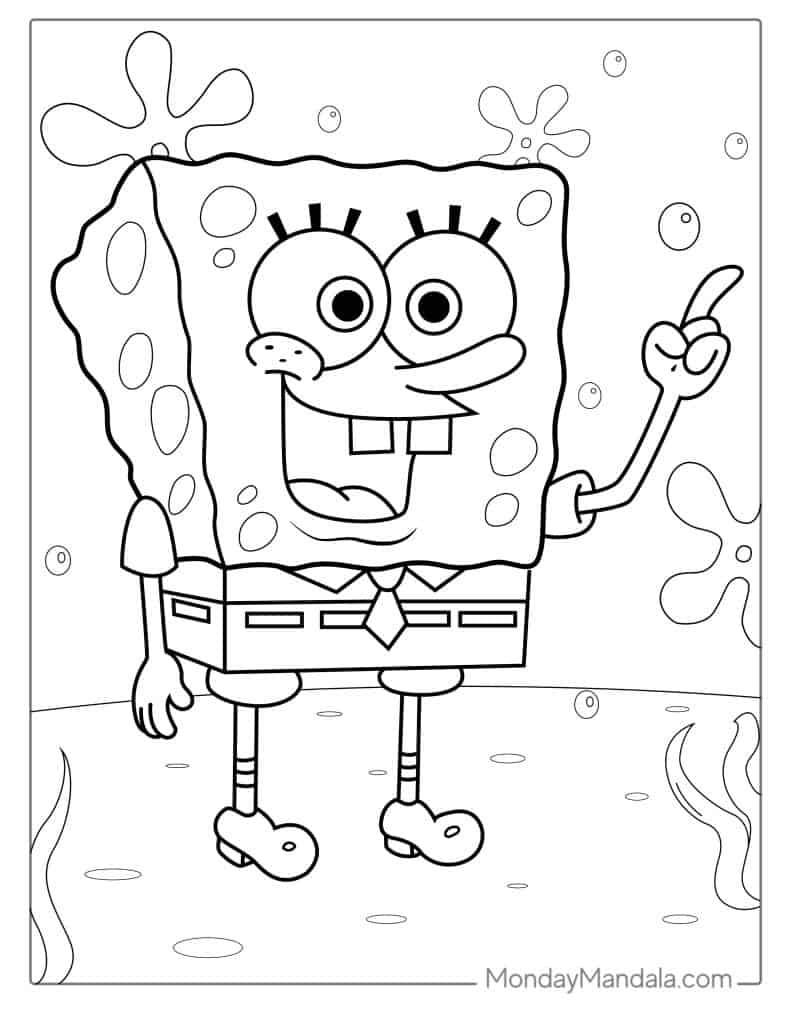 40 Spongebob Coloring Pages (Free Pdf Printables) inside Spongebob Squarepants Coloring Pages Free Printable