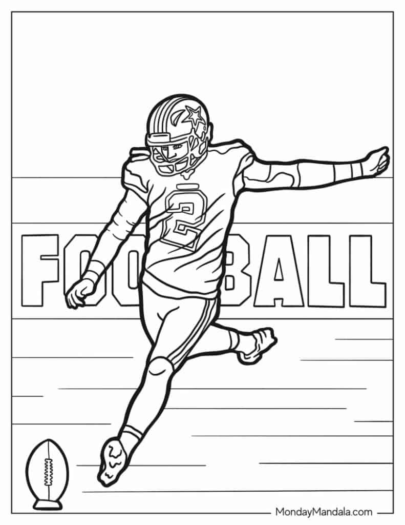 42 Football Coloring Pages (Free Pdf Printables) within Free Printable Coloring Pages Football