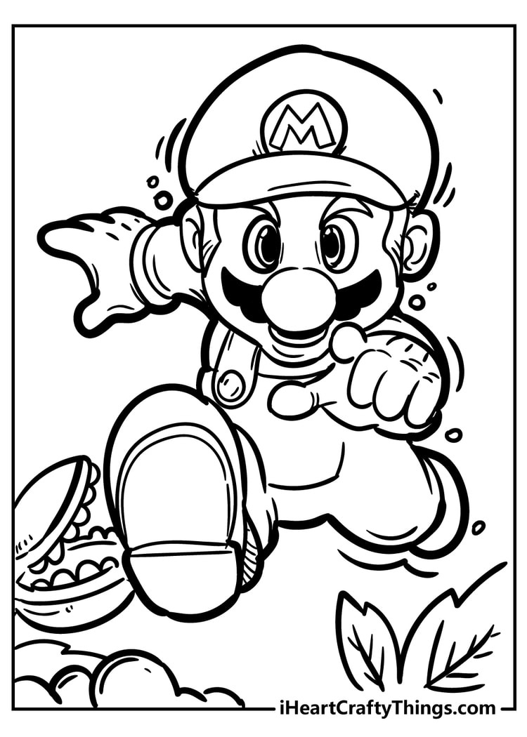 45 Super Mario Bros Coloring Pages (100% Free Printables) within Free Mario Coloring Printables
