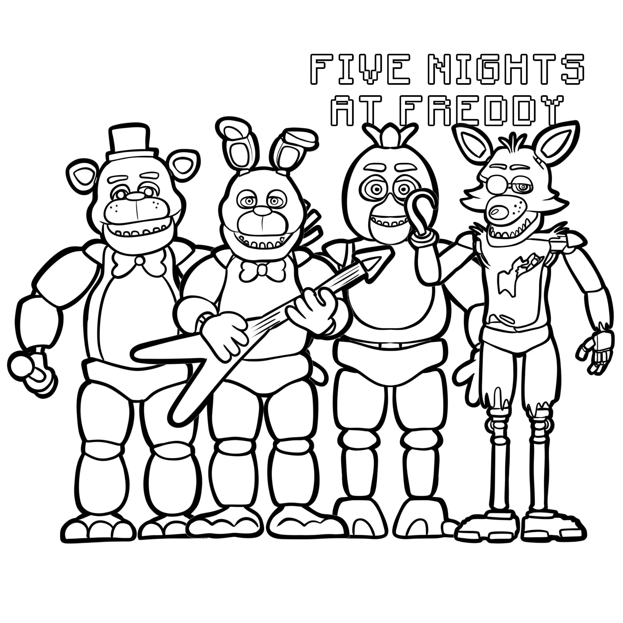 47+ Fnaf Coloring Pages - Freddy And Friends Printable For Free within Free Printable Five Nights At Freddy&amp;#039;S Coloring Pages