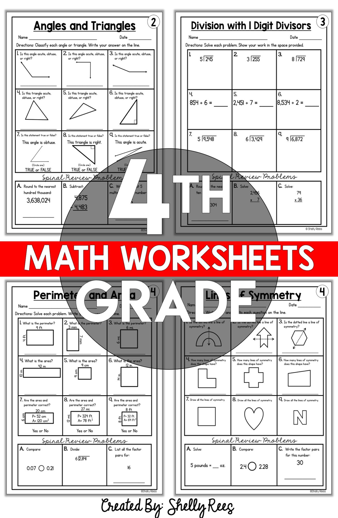 4Th Grade Math Worksheets Free And Printable - Appletastic Learning intended for Free Printable Worksheets For 4th Grade