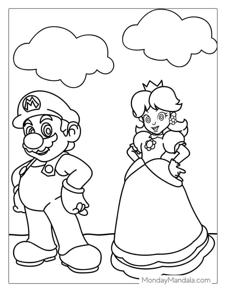 50 Mario Coloring Pages (Free Pdf Printables) regarding Free Mario Coloring Printables