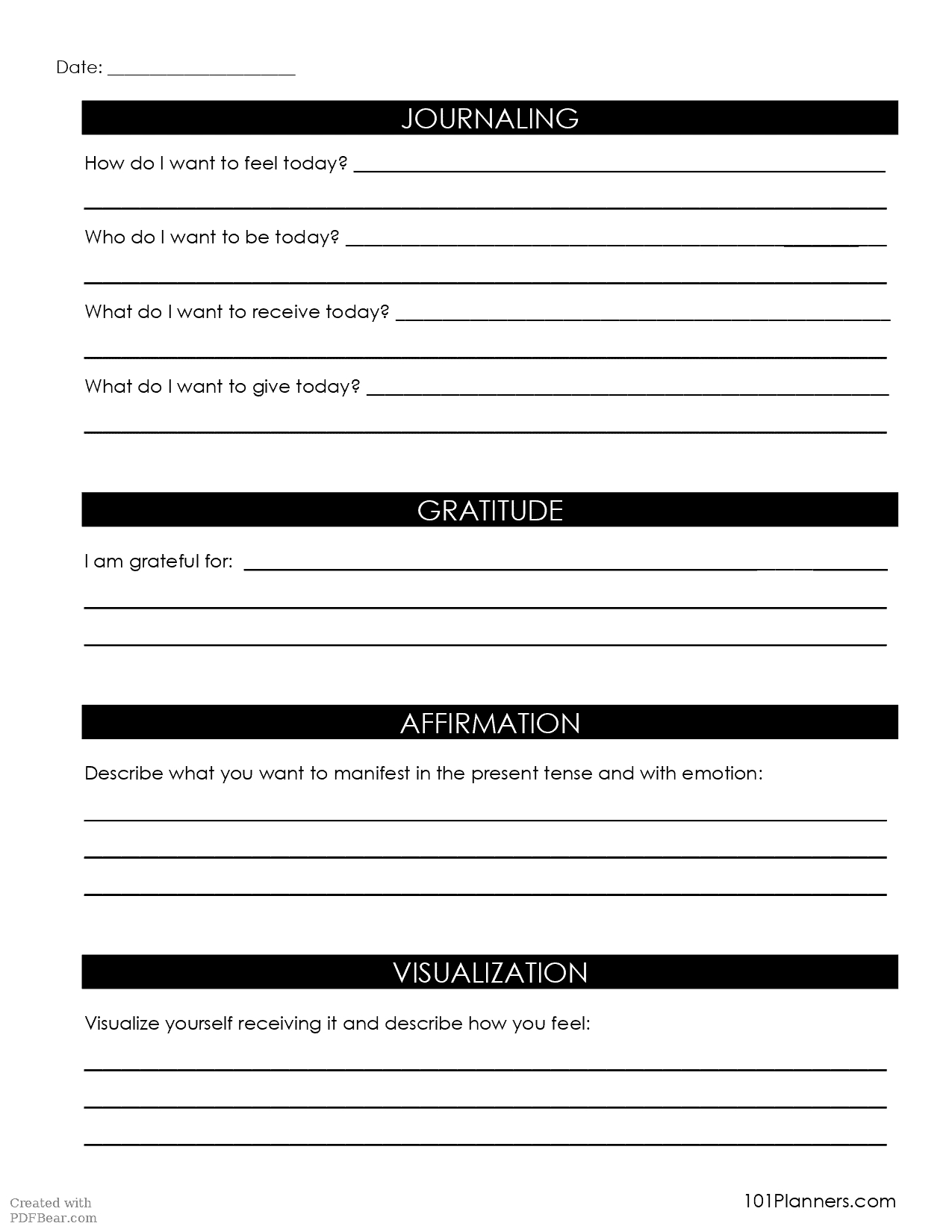 6 Free Manifestation Journal Templates | Instant Download with regard to Free Printable Manifestation Worksheet