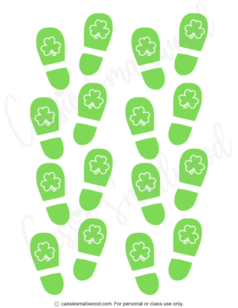 6 Fun Leprechaun Footprints Printables (Free!) - Cassie Smallwood throughout Free Printable Leprechaun Footprints