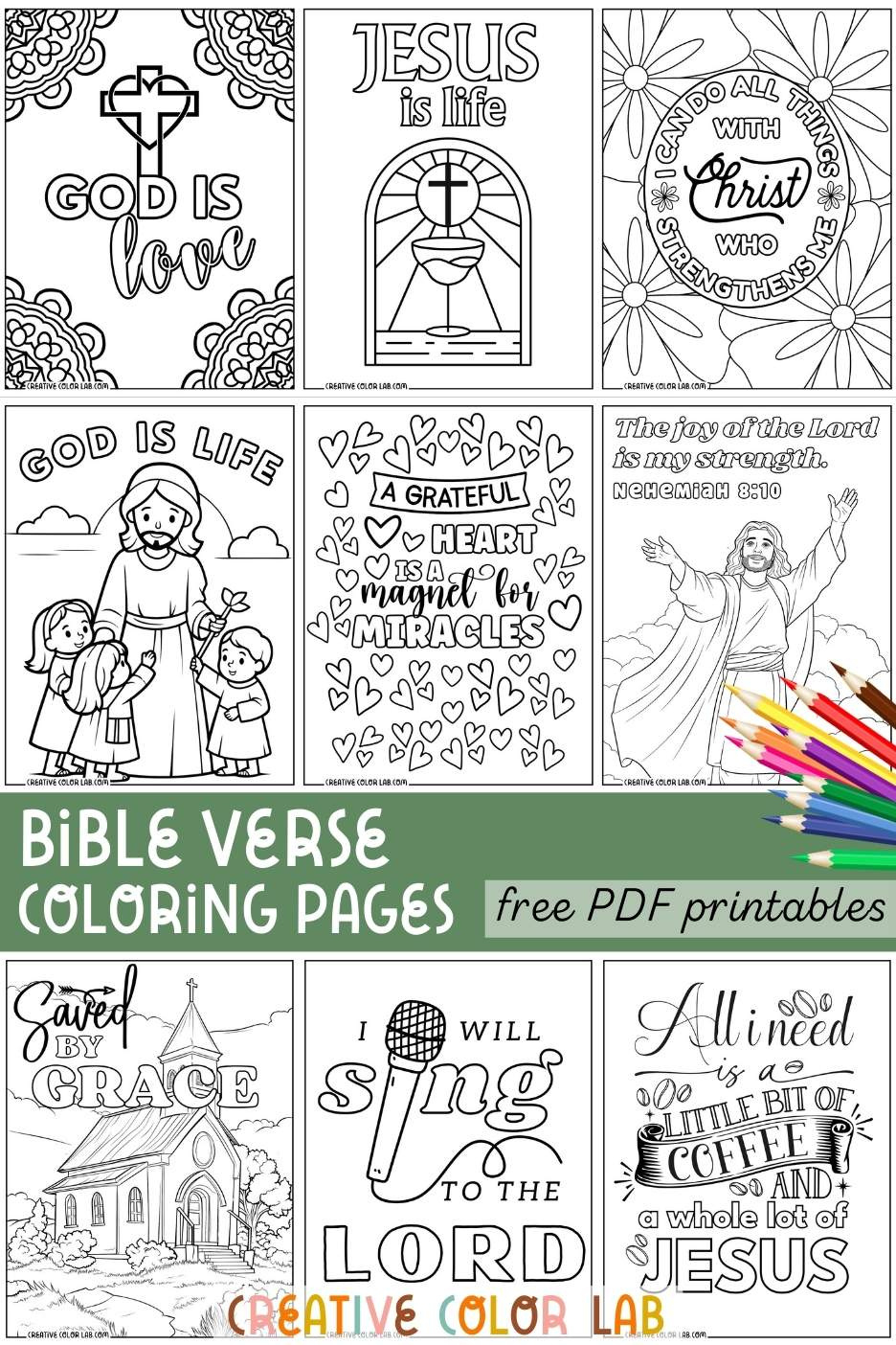 61 Bible Verse Coloring Pages | Free Printable Christian Quotes with Free Printable Bible Story Coloring Sheets