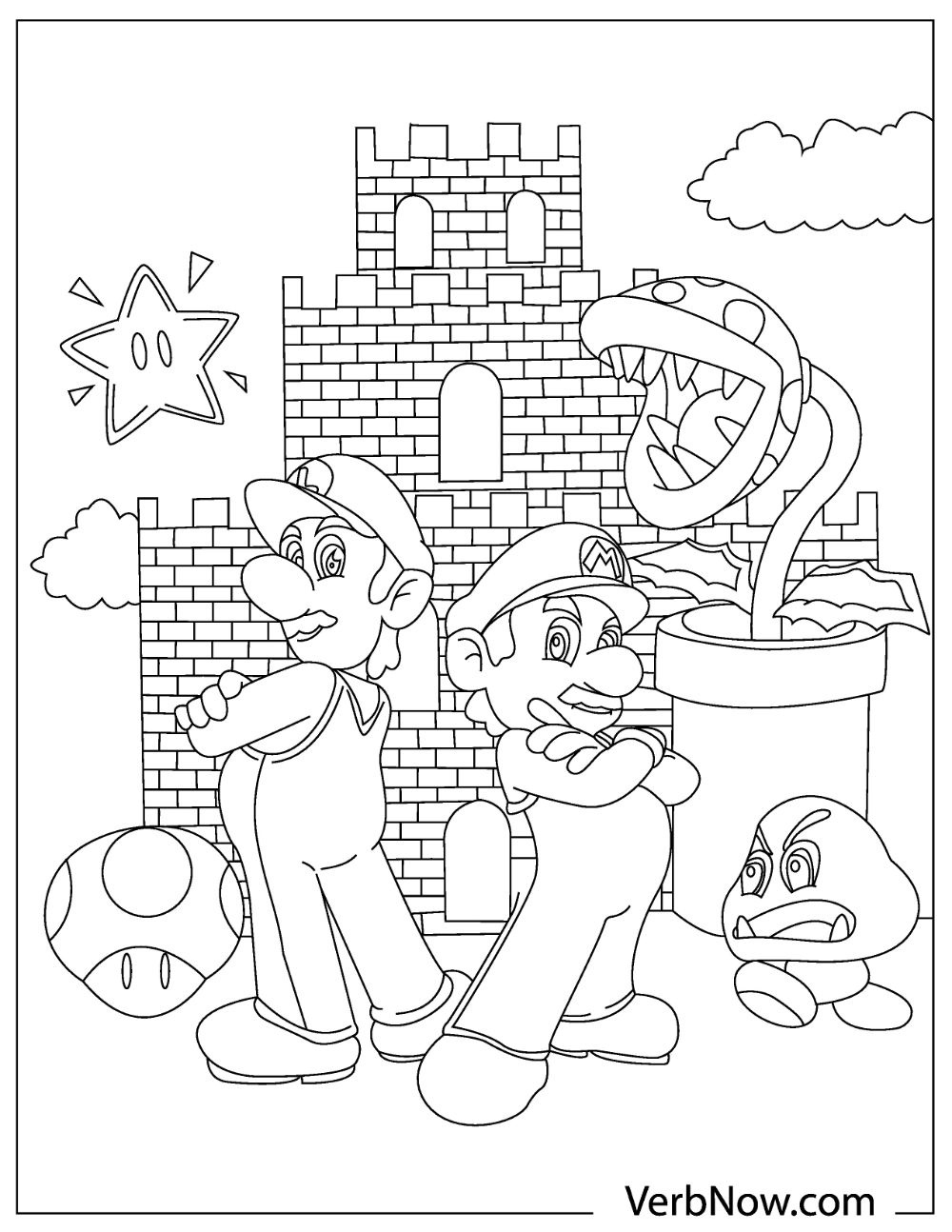 72 Free Mario Coloring Pages (Pdf Printables) intended for Free Printable Mario Worksheets
