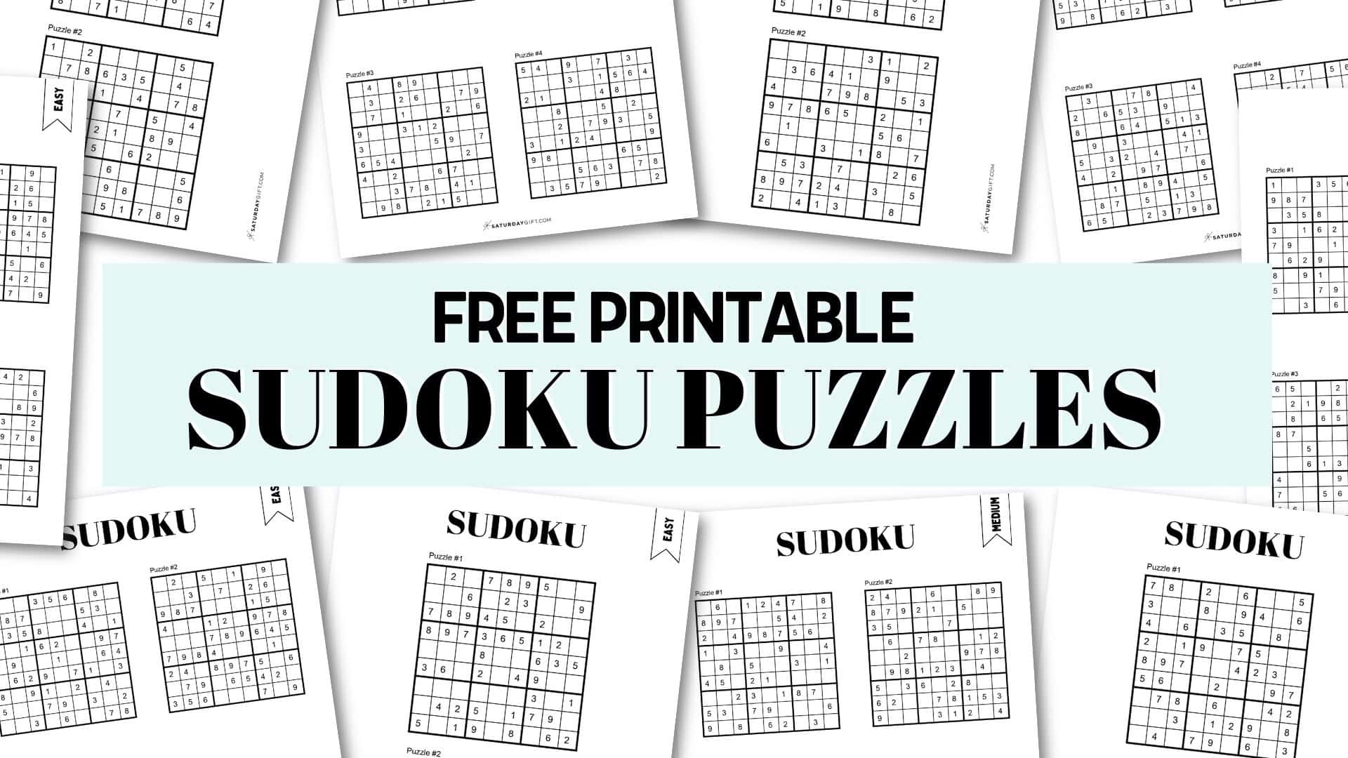 72 Free Printable Sudoku Puzzles | Saturdaygift intended for Free Printable Sudoku