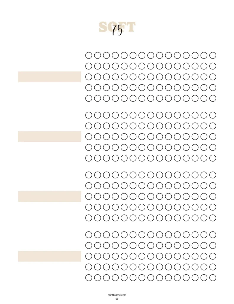 75 Soft Challenge Printable Free - 19 Downloadable 75 Day within 75 Soft Challenge Printable Free
