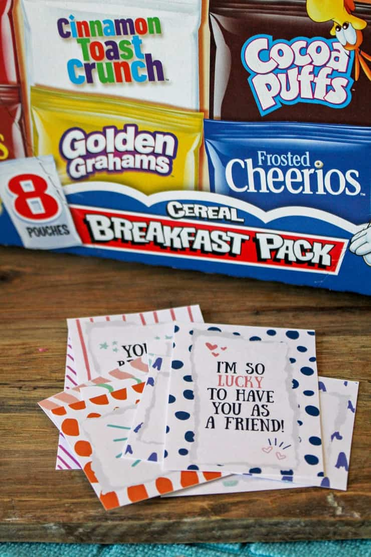 8 Different Cereal Valentines With Free Printable Gift Tags for Cereal Valentine Free Printable