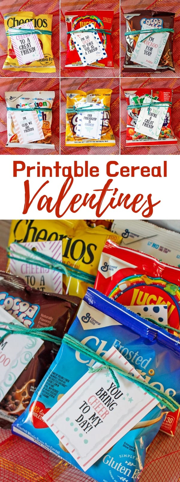 8 Different Cereal Valentines With Free Printable Gift Tags in Cereal Valentine Free Printable