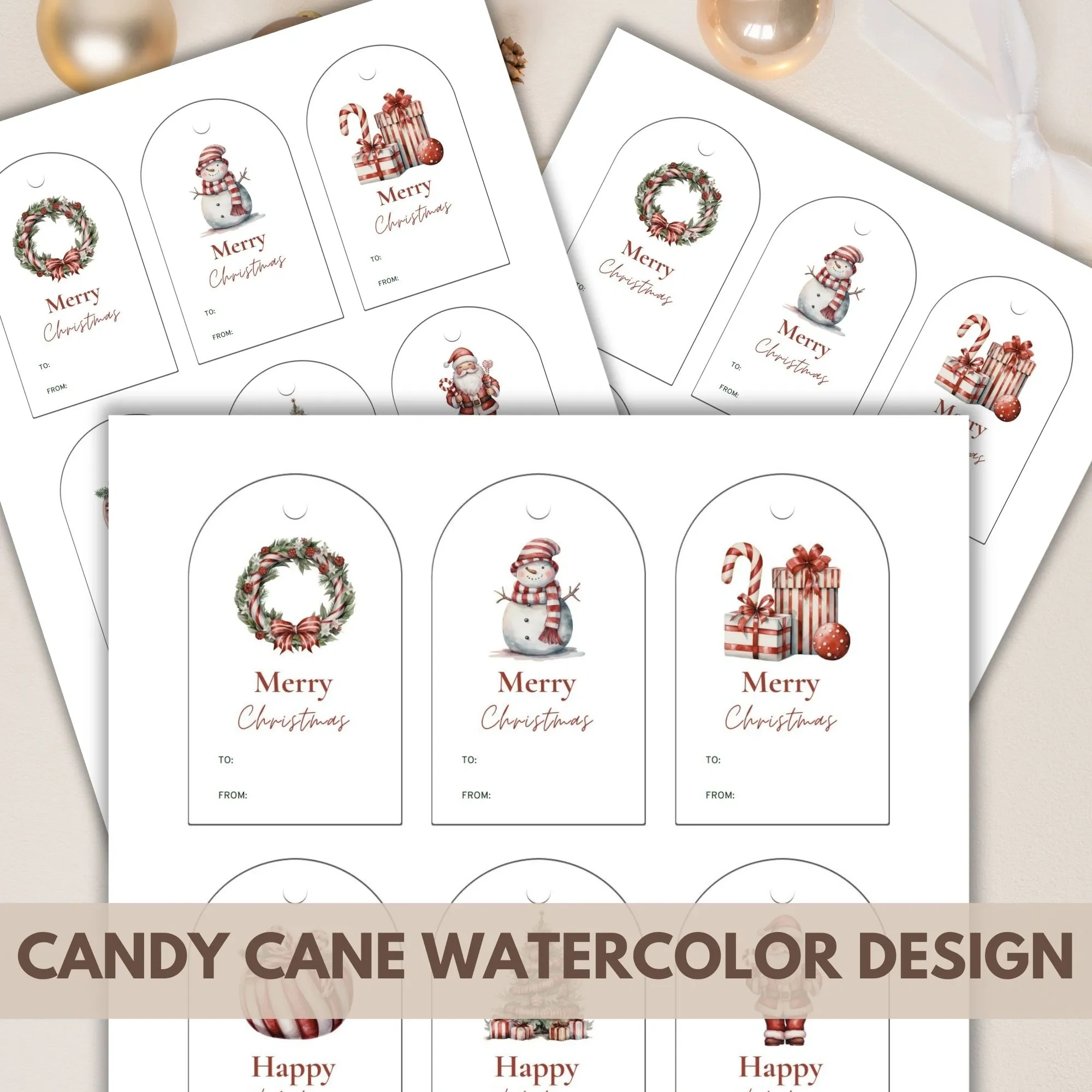 9 Printable Candy Cane Gift Tags with regard to Candy Cane Gift Tag Free Printable