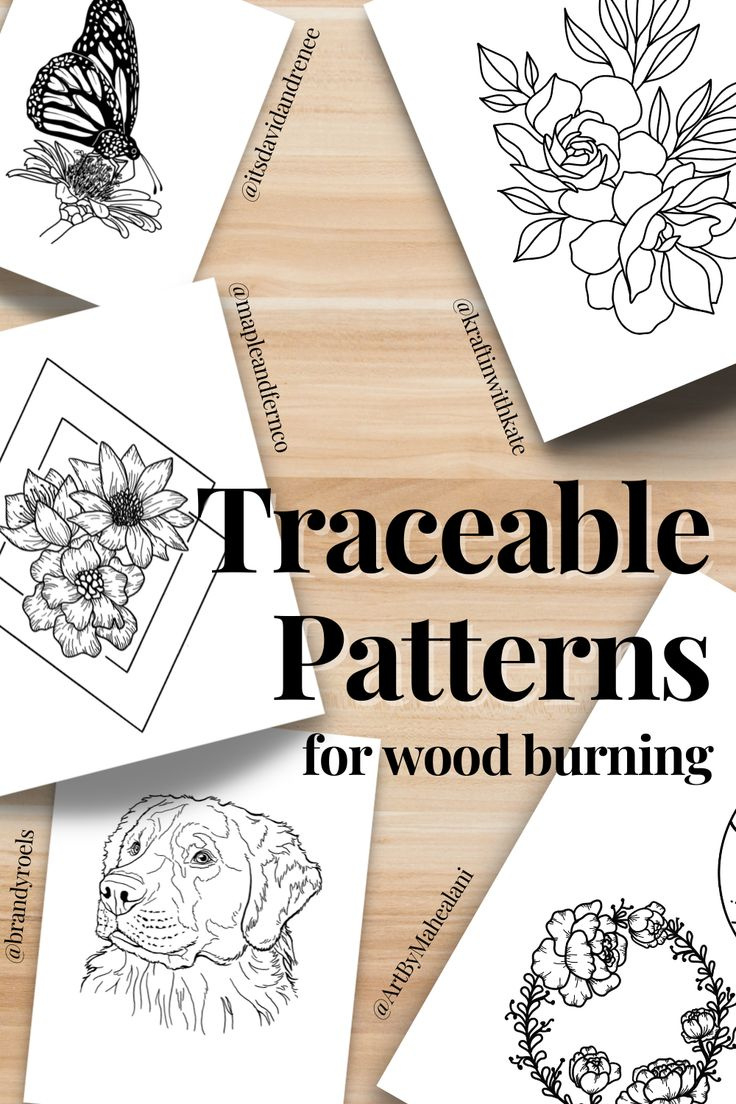 A Book Of Unique Traceable Patterns For Wood Burning Artists inside Printable Wood Burning Designs
