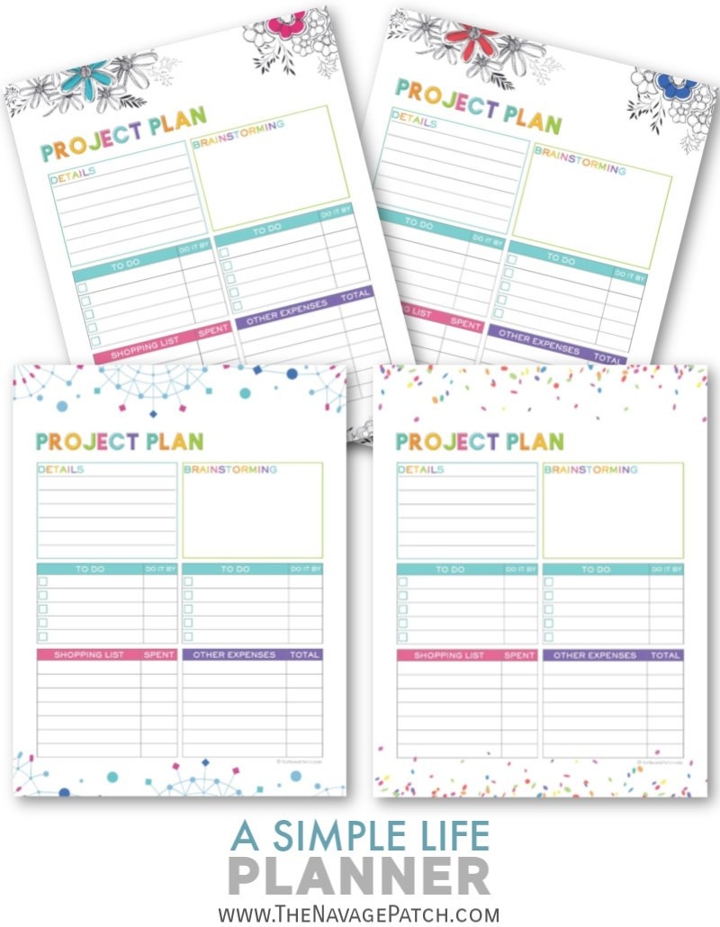 A Simple Life Planner - Free Printable Planner! - The Navage Patch intended for Life Planner Printables Free