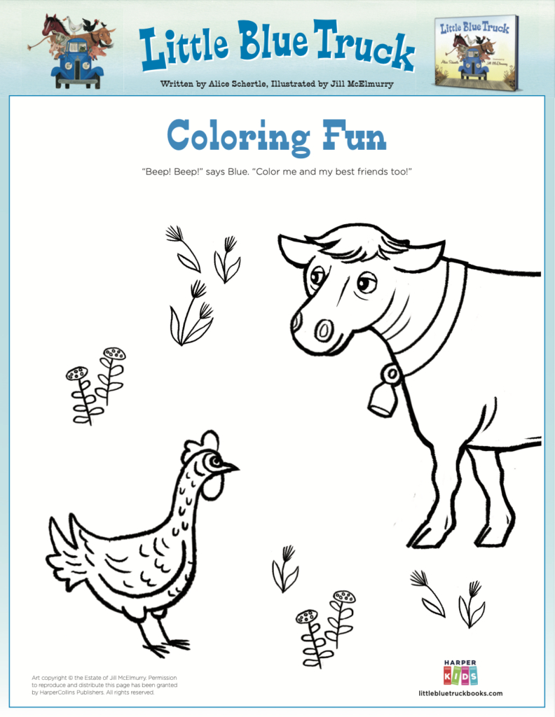 Activities - Fun Printables For Kids - Little Blue Truck with Little Blue Truck Printables Free