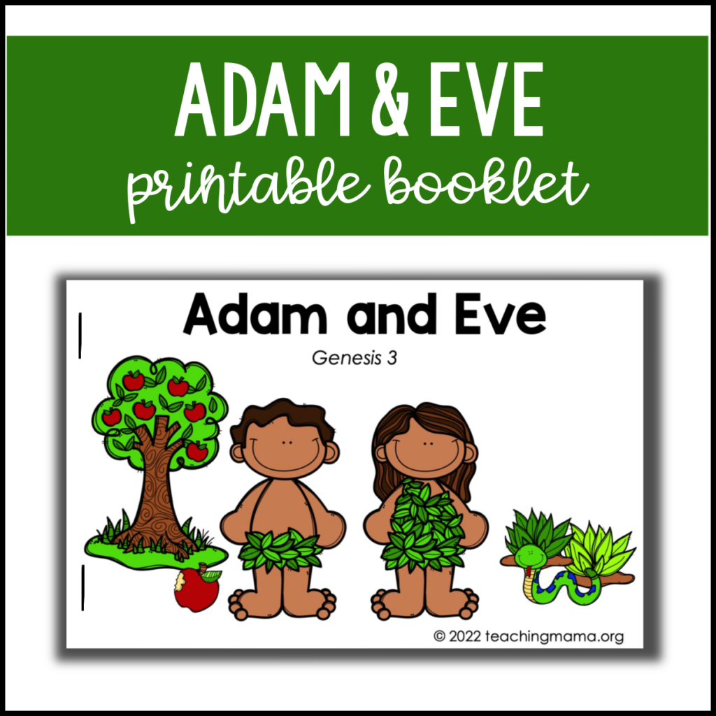 Adam And Eve Printable Booklet - Teaching Mama within Printable Adam And Eve Template