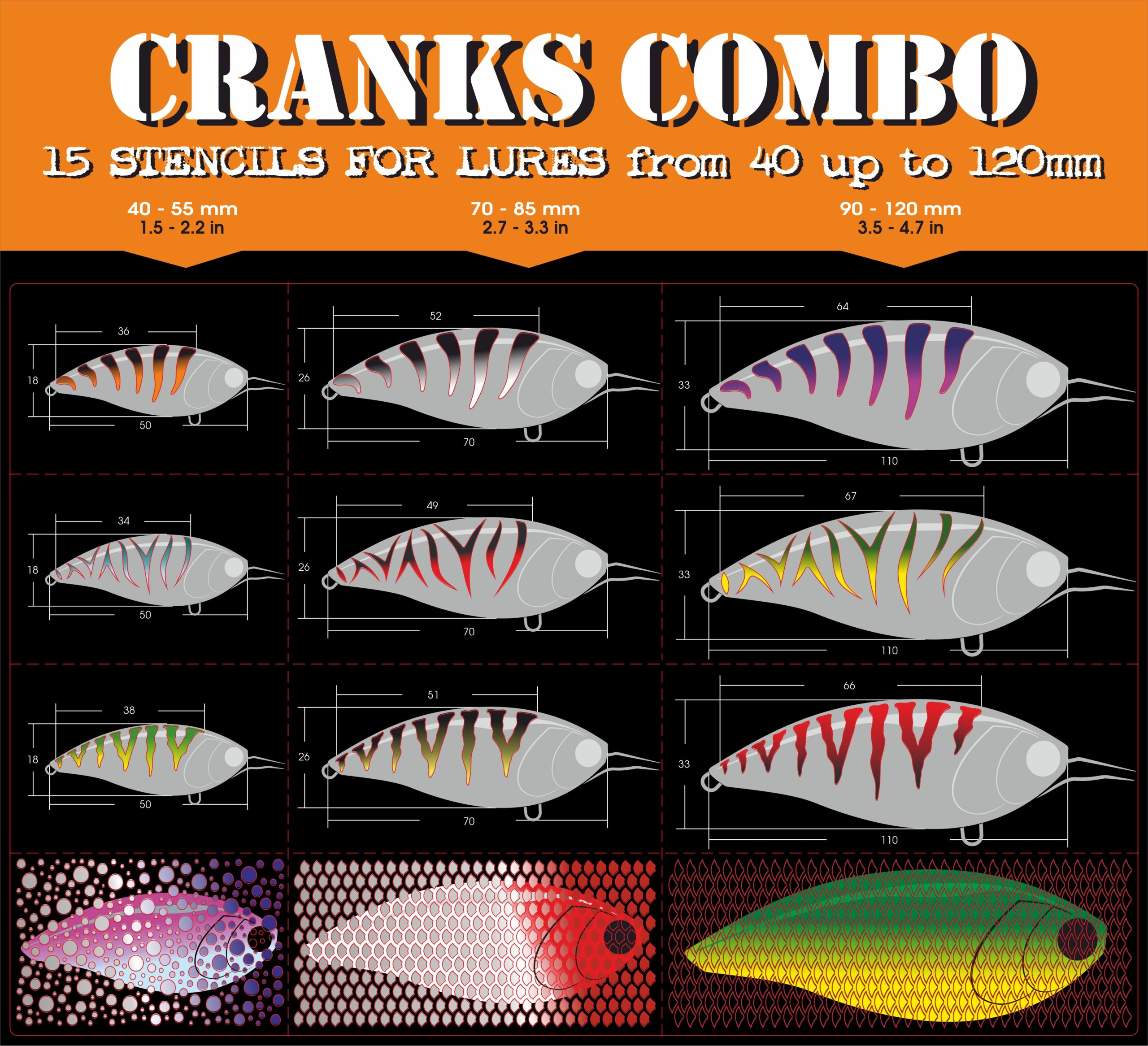 Airbrush Stencils For Your Fishing Lure. Stencils Patterns, Scales. within Free Printable Fishing Lure Stencils