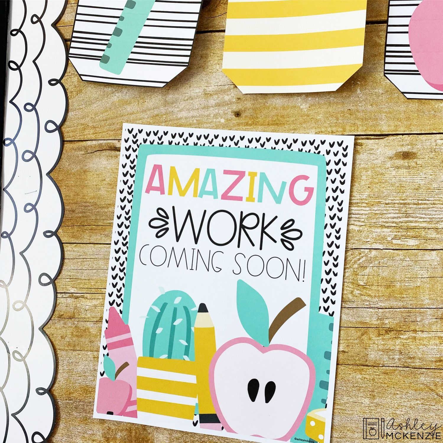 Amazing Work Classroom Posters Freebie - Ashley Mckenzie Decor pertaining to Amazing Work Coming Soon Printable