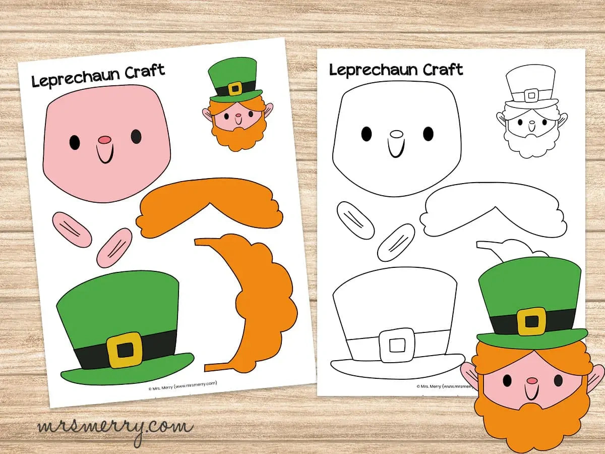 An Easy Leprechaun Craft For Kids | Mrs. Merry with regard to Leprechaun Cut Out Printable