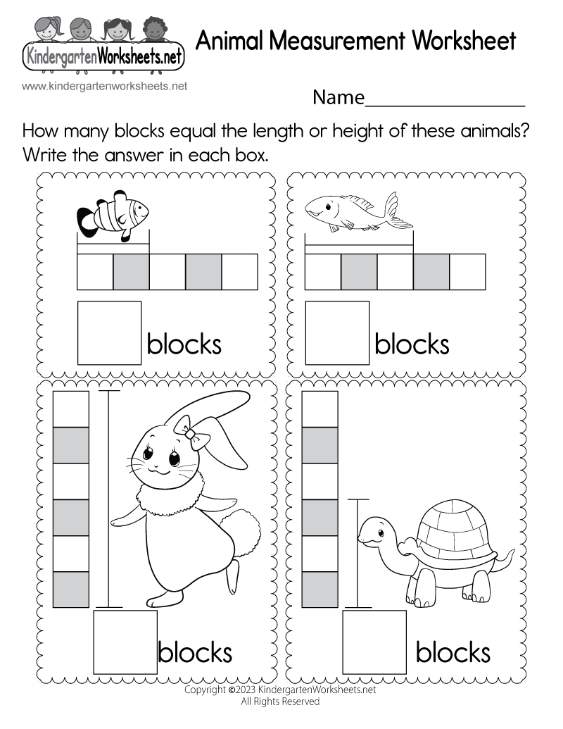 Animal Measurement Worksheet - Free Printable, Digital, &amp;amp; Pdf inside Kindergarten Measurement Worksheets