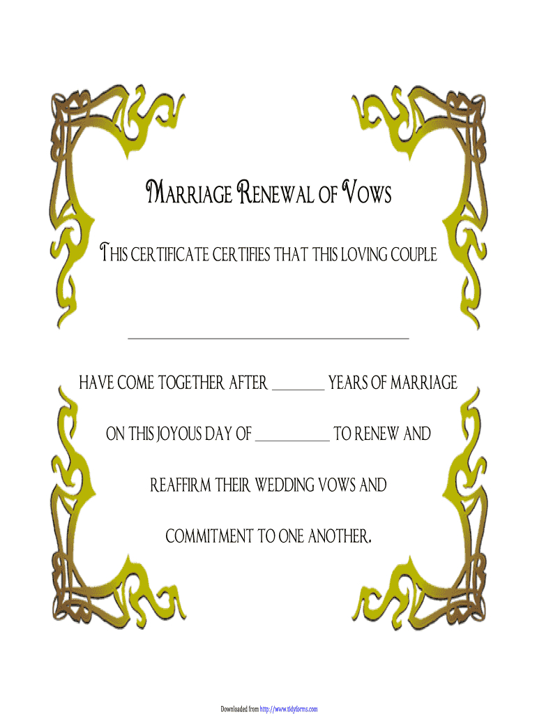 Annulment Marriage Law - Fill Online, Printable, Fillable, Blank regarding Free Printable Renewal of Vows Certificate