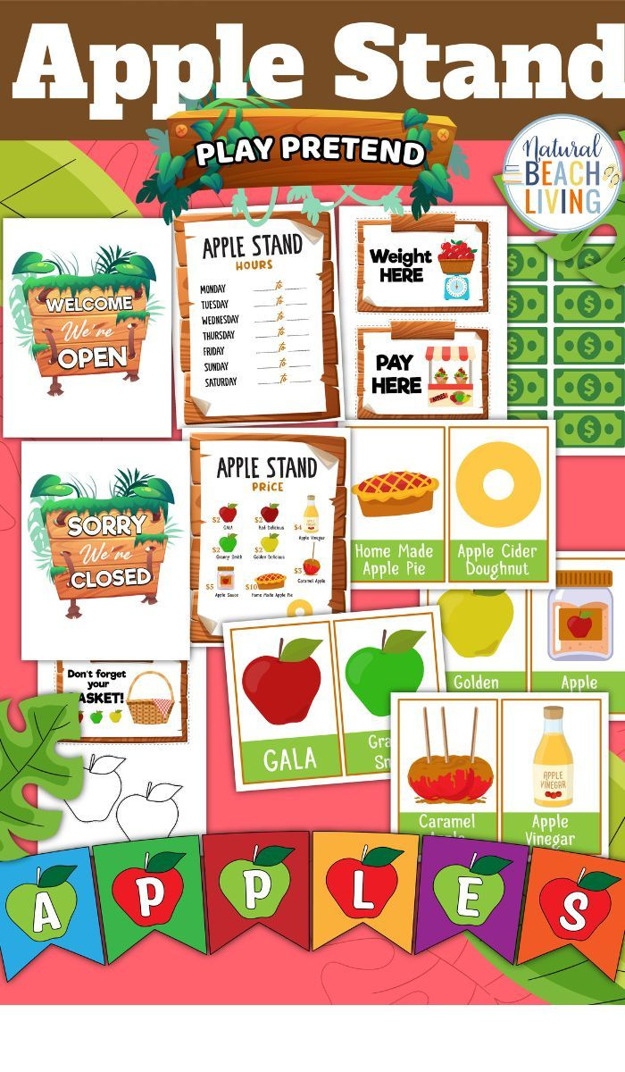 Apple Stand Dramatic Play Free Printables And Activities - Natural within Apple Orchard Dramatic Play Free Printables
