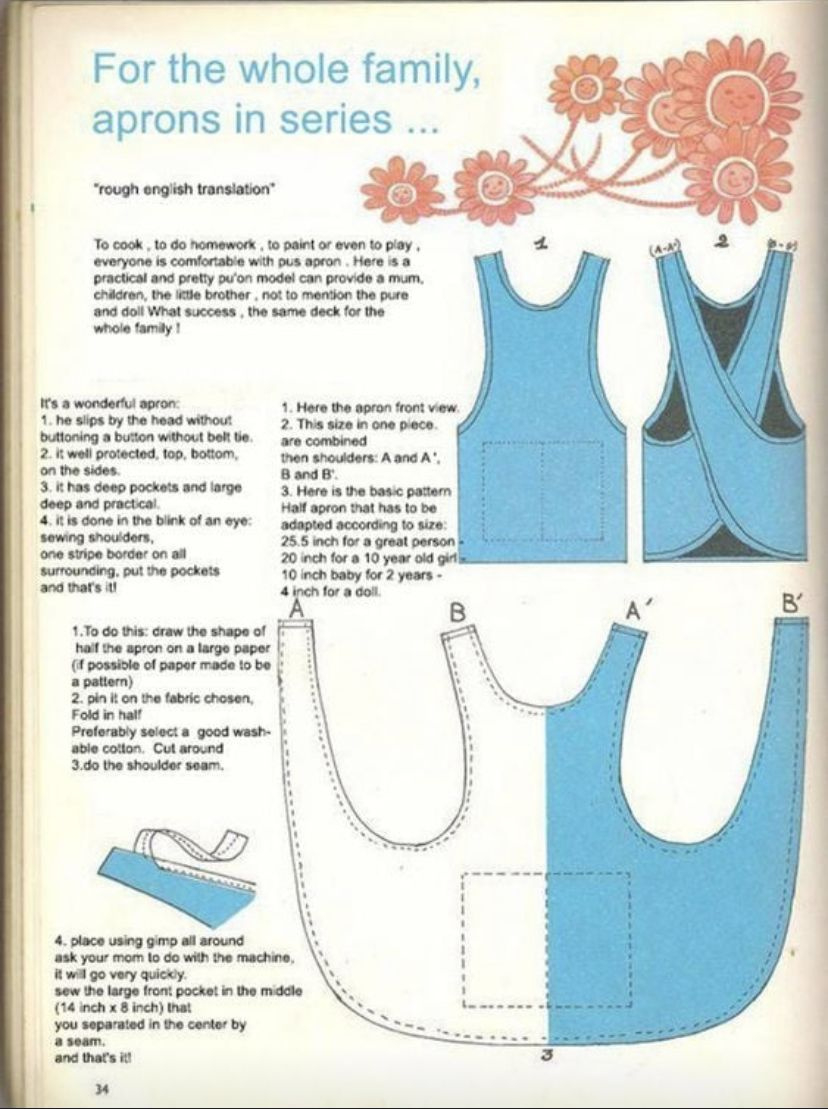 Apron Pattern regarding Free Printable Cross Back Apron Pattern