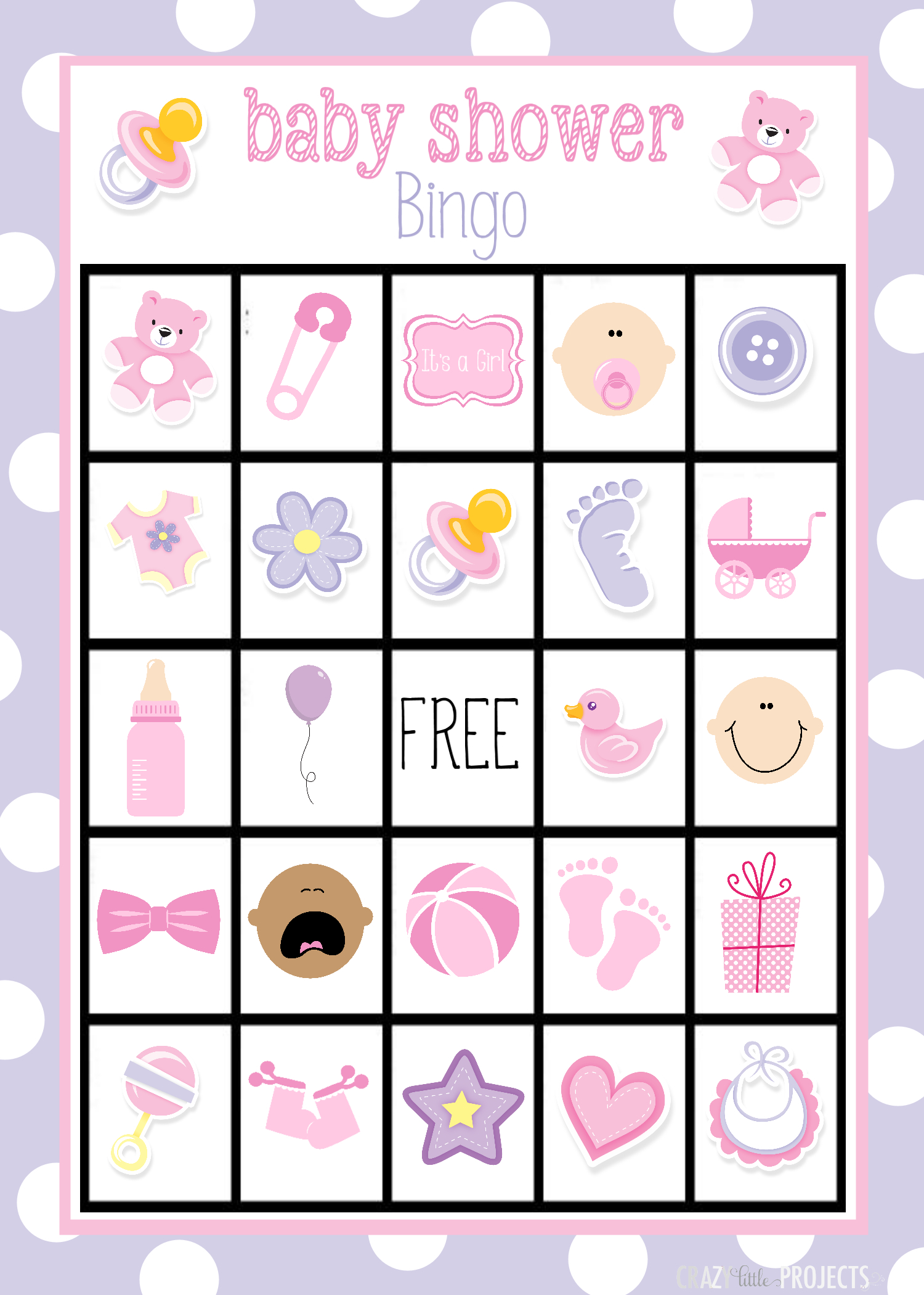 Baby Shower Bingo Cards within Free Baby Shower Bingo Cards