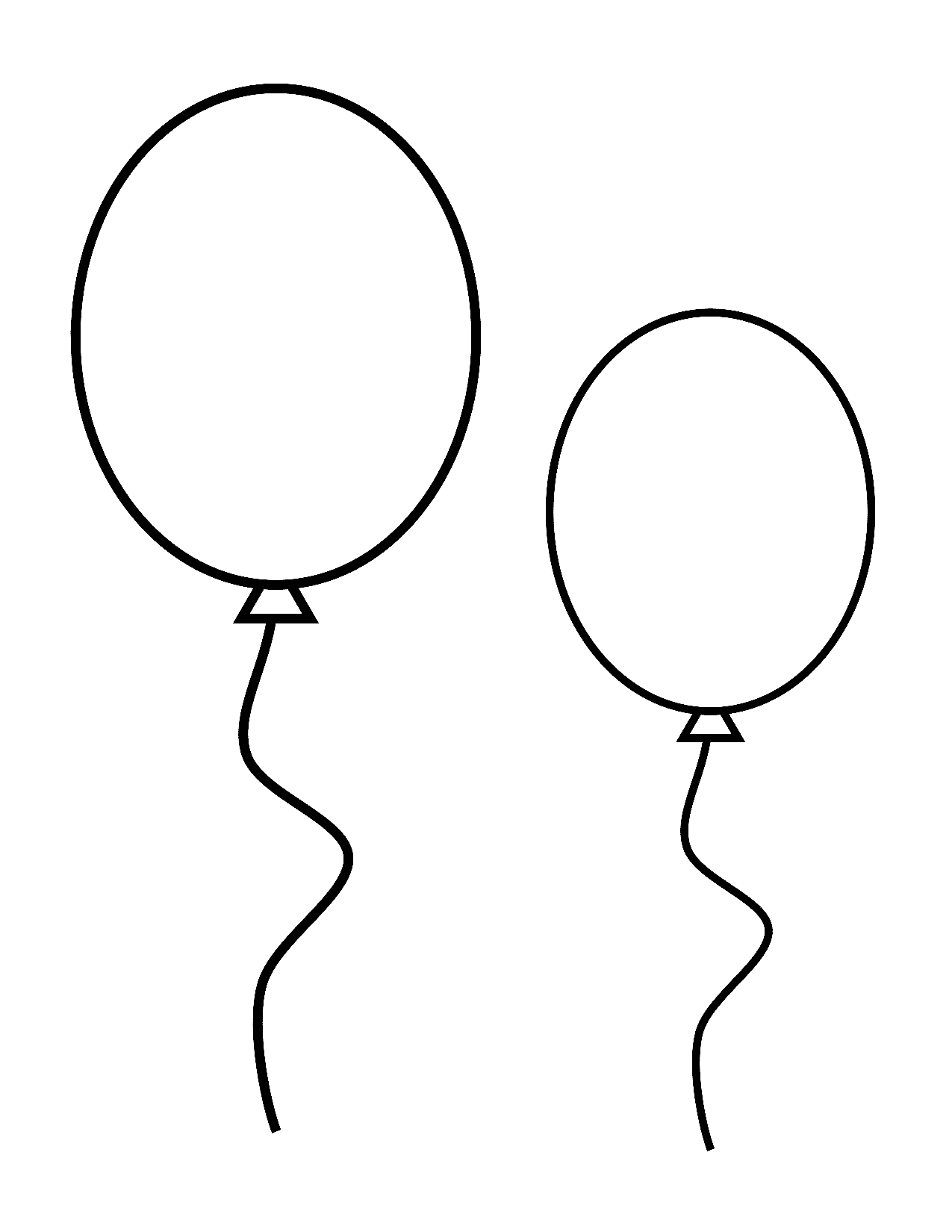 Balloons - Free Printable Template | Planerium regarding Balloon Template Free Printable