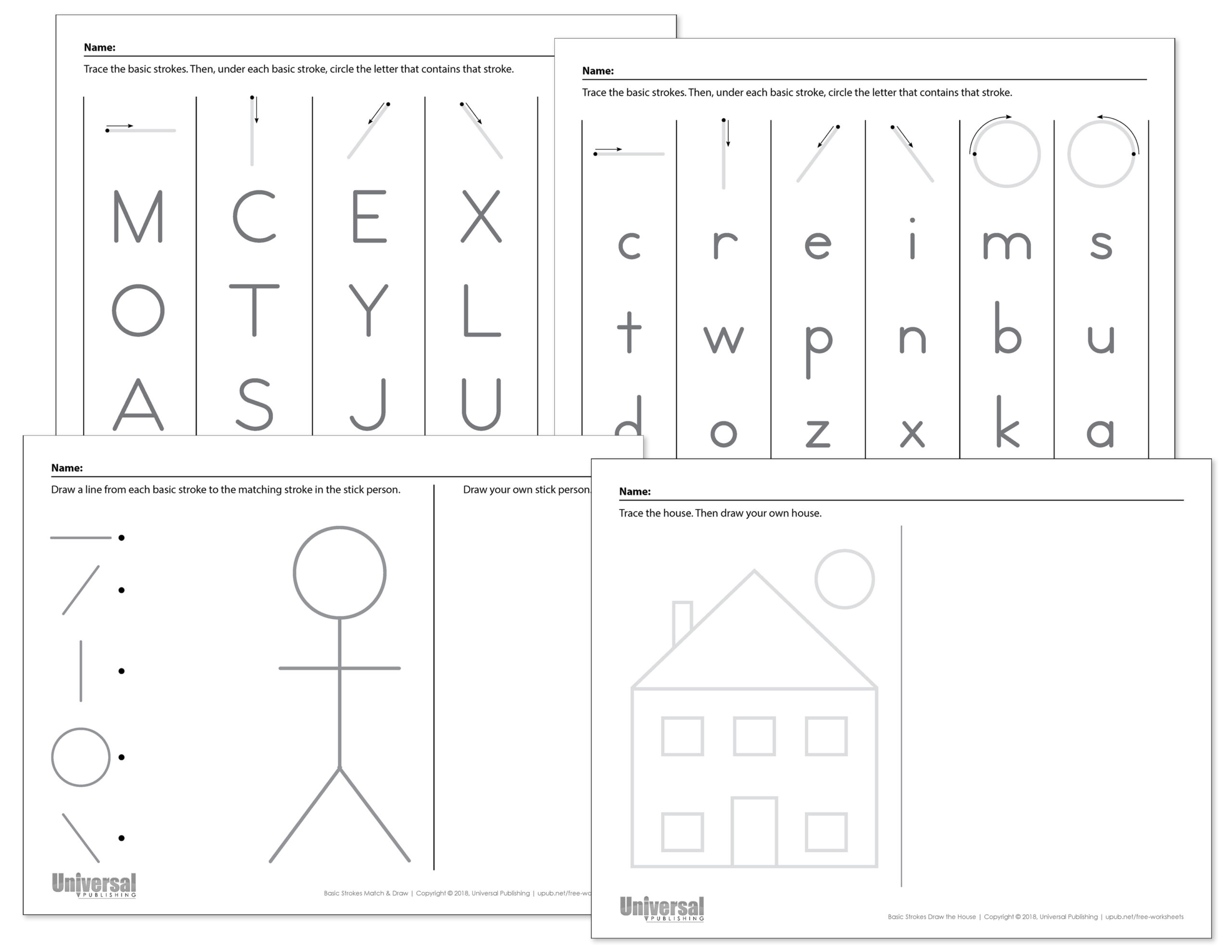 Basic Strokes Activities | Free Printables - Universal Publishing with Free Printable Worksheets For Stroke Patients