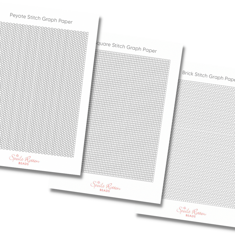 Beading Graph Paper (Square, Peyote, Brick Stitch) - Spoilt Rotten for Free Printable Peyote Stitch Graph Paper