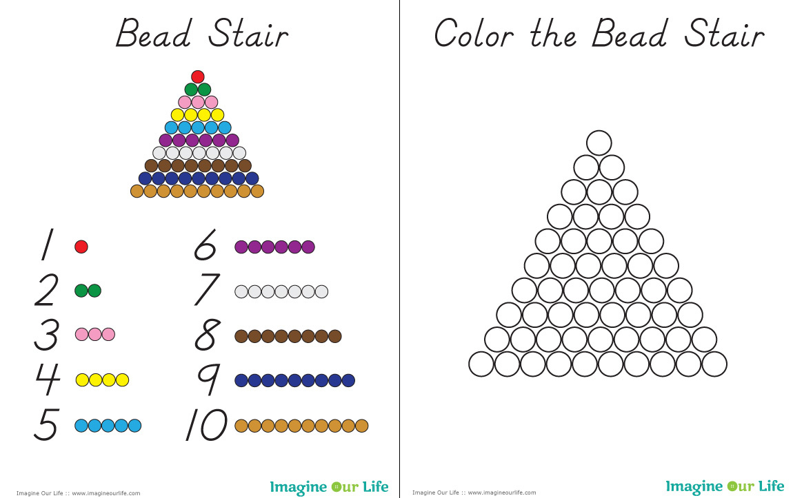 Beads | Imagine Our Life pertaining to Montessori Beads Printable Free