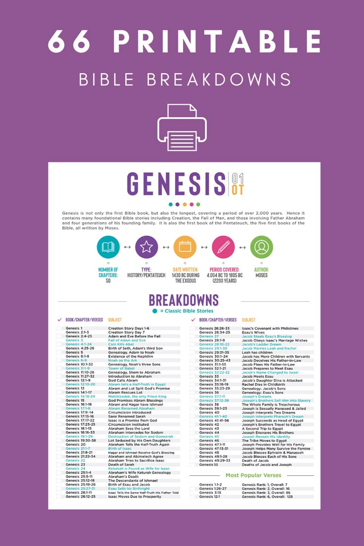 Bible Breakdowns [Printable] with Free Bible Breakdown Printables