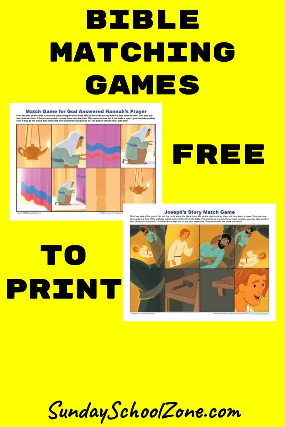 Bible Matching Games For Children On Sunday School Zone throughout Bible Matching Game Printable