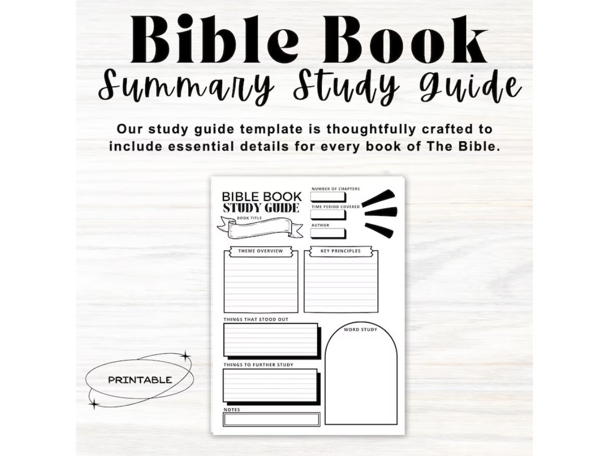 Bible Study Template, Bible Study Printable, Bible Study Guide intended for Free Printable Bible Studies For Senior Adults