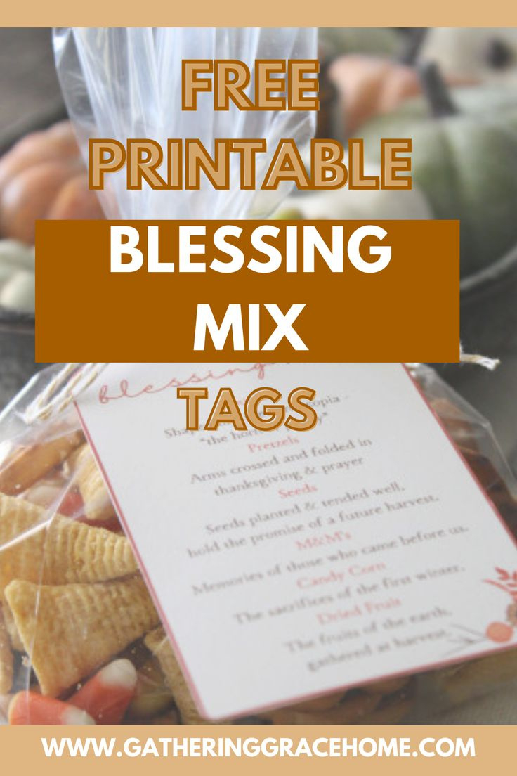 Blessing Mix Snack regarding Blessing Mix Free Printable