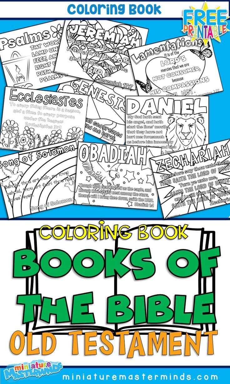Books Of The Old Testament Coloring Pages ⋆ Miniature Masterminds regarding Free Printable Bible Coloring Book