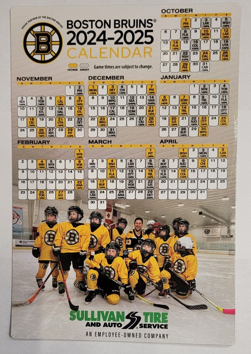 Boston Bruins 2024~2025 Schedule Magnet | Ebay regarding Boston Bruins Schedule 2025 24 Printable Free