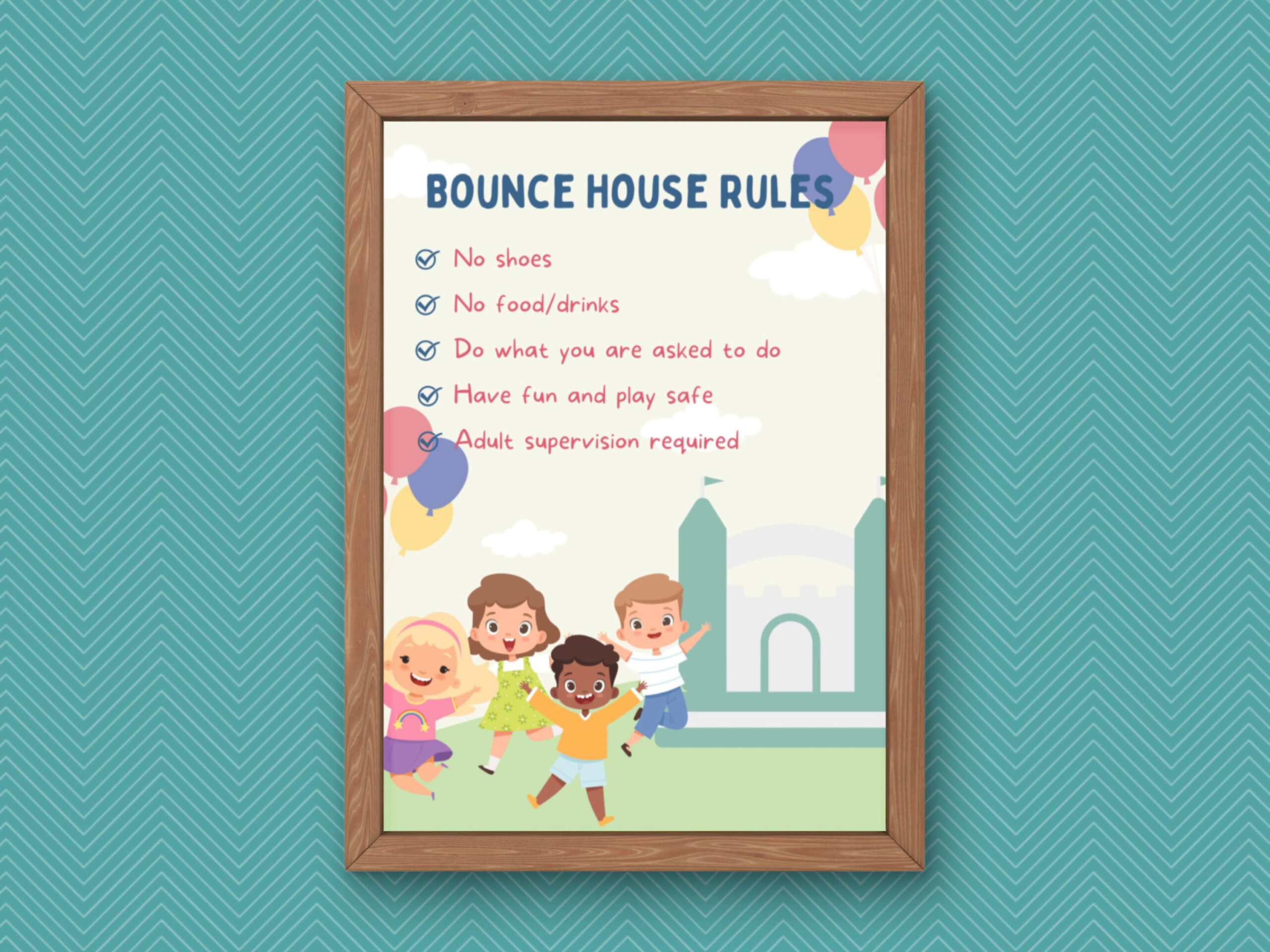 Bounce House Sign Printable Digital Download - Etsy with regard to Bounce House Rules Printable