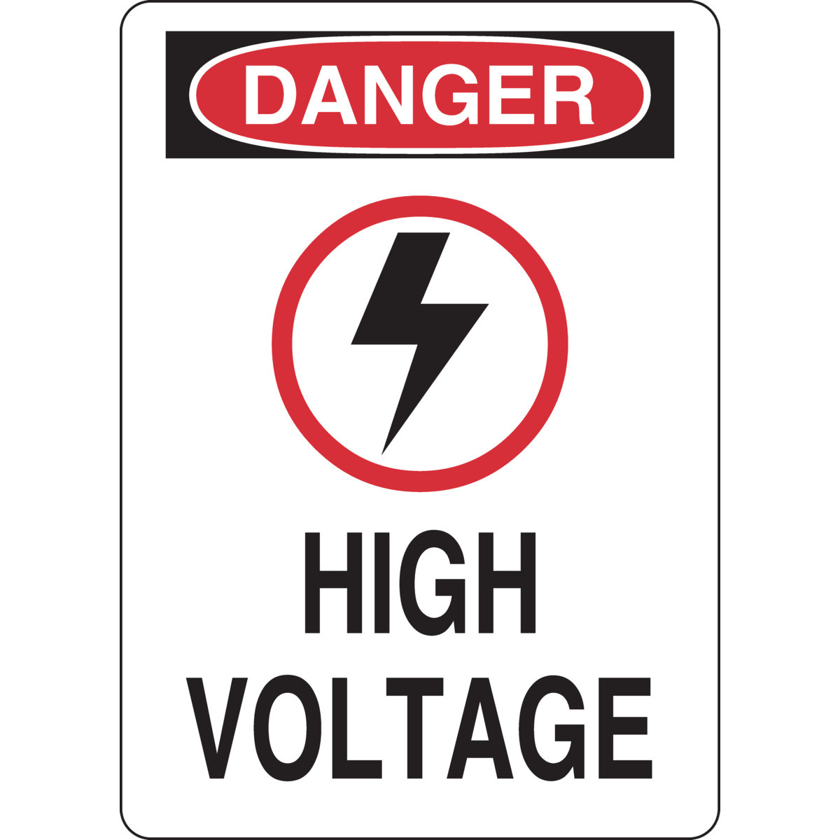 Brady Part: 19527 | Danger High Voltage Sign | Bradycanada.ca within Printable Danger High Voltage Sign