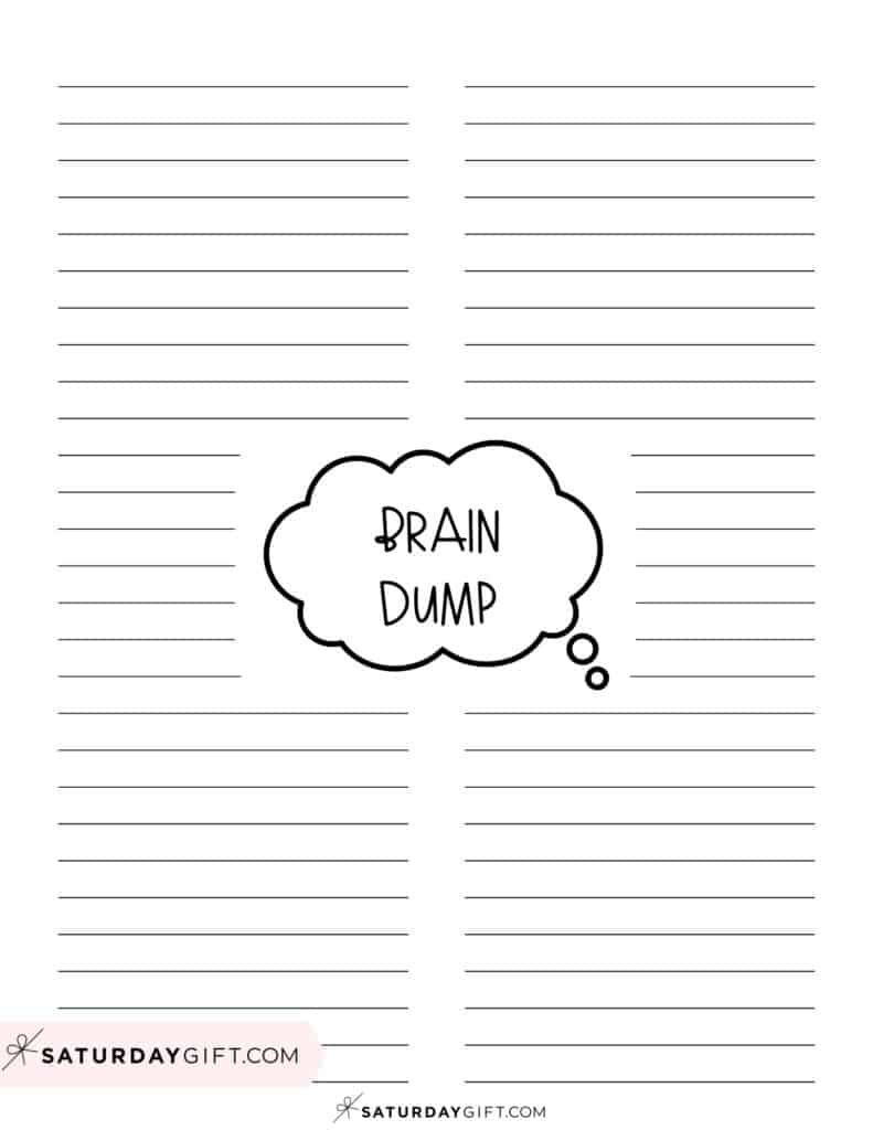 Brain Dump Worksheet - 23 Cute &amp;amp; Free Printables - pertaining to Free Printable Brain Dump Worksheet