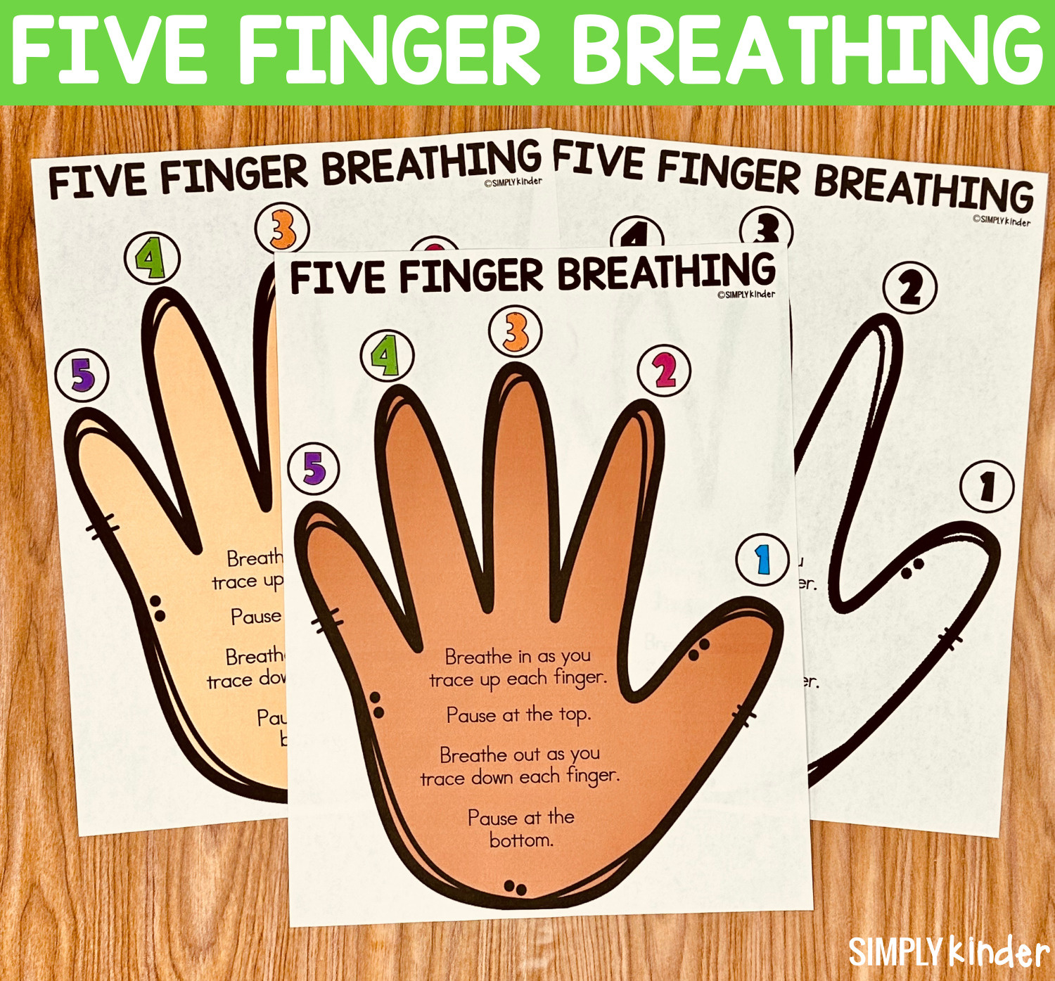 Breathing Exercises For Kindergarten - Simply Kinder pertaining to 5 Finger Breathing Printable