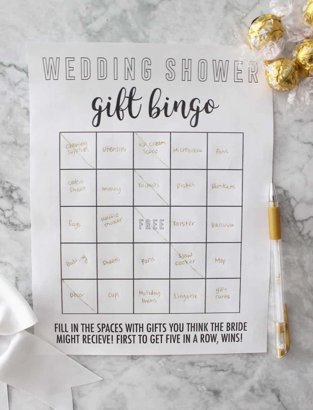 Bridal Shower Bingo - Free Printable Bridal Shower Game - Pretty intended for Bridal Shower Bingo Cards Printable Free
