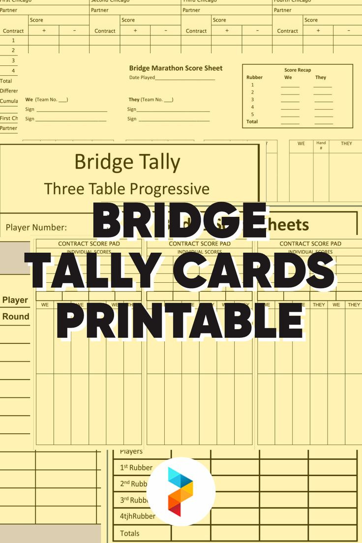 Bridge Tally Cards - 10 Free Pdf Printables | Printablee in Free Printable Bridge Tallies For 3 Tables