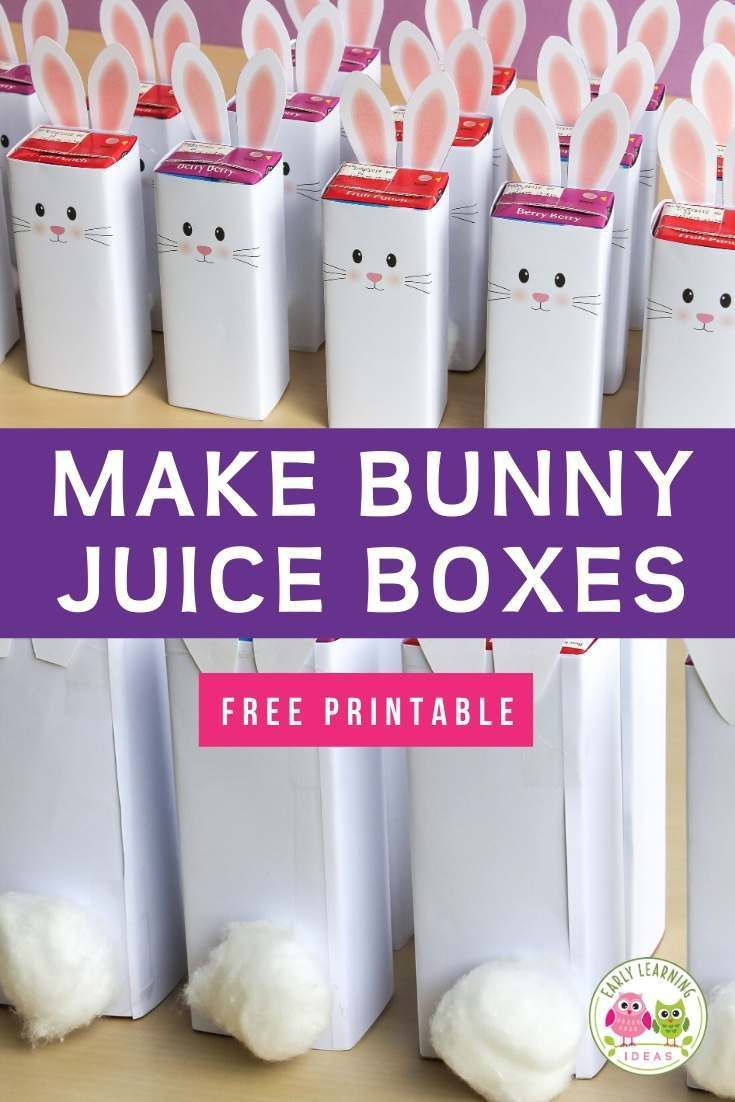 Bunny Juice Box Wrap [Free Printable] inside Bunny Juice Box Printable